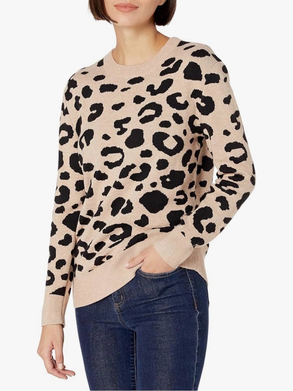 NWT Daily Ritual Women's Ultra-Soft Jacquard Crewneck
